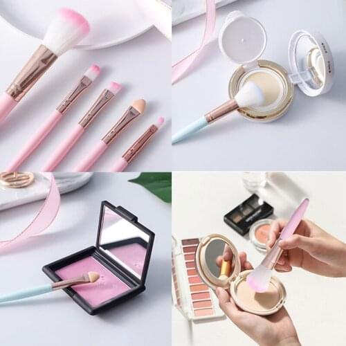 5 Pcs/set Facial Foundational Makeup Brush Blush Brush Eye Shadow Brush Lip Brush Beginners Belleza Makeup Cosmetics Tools