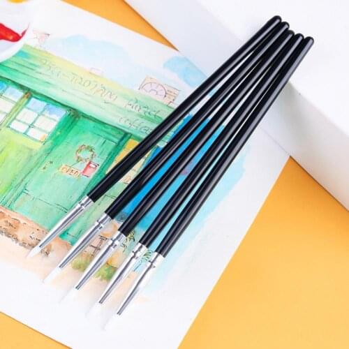 5Pcs/Set Nail Art Silicone Brush 3D Carving Mirror Glitter Powder Dotting Painting Nail Silicone Pen UV Gel Polish Manicure Tool