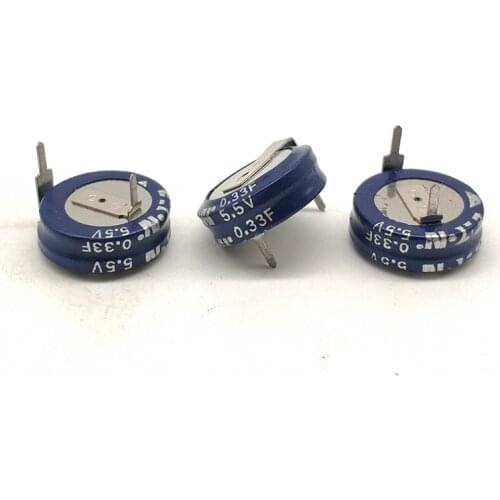 5pcs Original KR-5R5H334-R 5.5V 0.33F Horizontal H-type energy storage memory power supply 5.5V0.33F