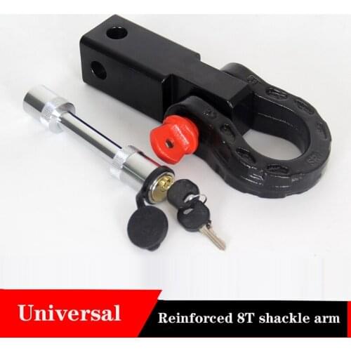 Tow Bar Hitch Receiver Towbar Off Road Recovery 8T Kit Bow Sha ckle Red High Strength Solid Steel