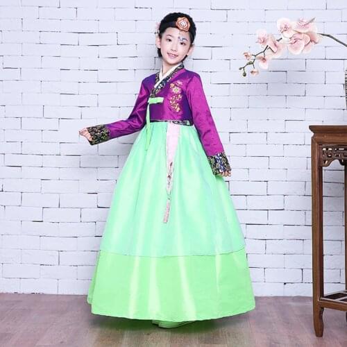 Child Korean Traditional Dress Traditional Korean Hanbok For Girls Palace Traditional Korean Modern Hanbok Wedding Dance Costume