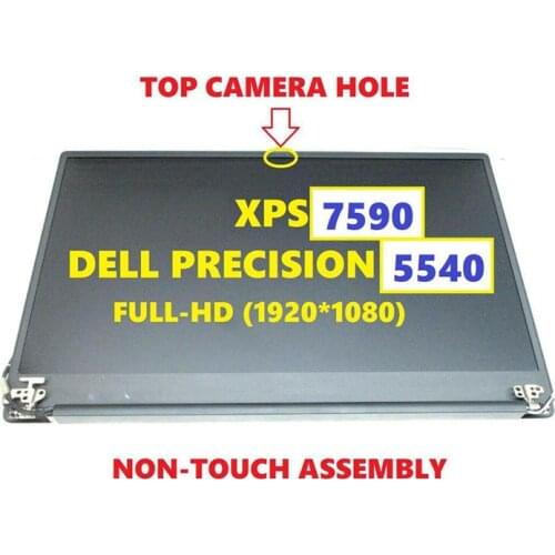 15.6" FHD Non Touch Screen Assembly Camera Top Bezel For Dell XPS 7590 Precision 5540 09JGR