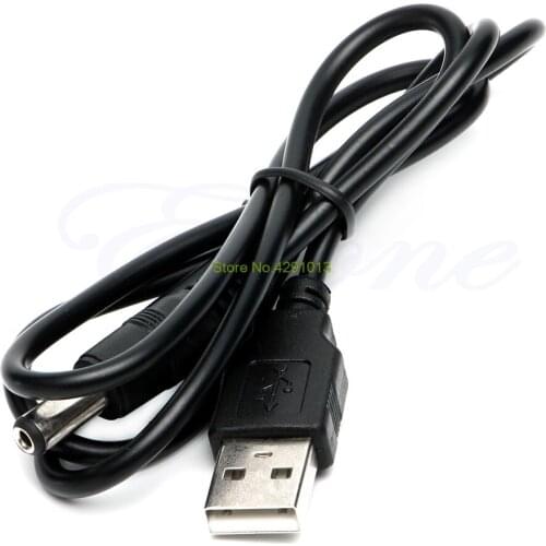 Hot USB 2.0 Male A to DC 5.5mm x 2.1mm Plug DC Power Supply Cord Socket Cable Drop Shipping Support