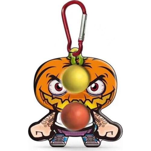 Push Bubble Sensory Toy Stress Reliever Silicone Decompression Keychain Toys Portable Extrusion Bubble Sensory Toy For Kids