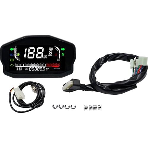 Durable Motorcycle Universal LED RPM Motorcycle Meter Speedometer Digital Odometer Electric Injection Carburetor Instrument