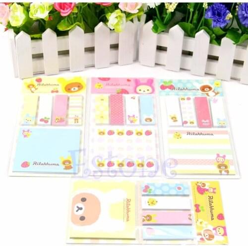 Better Strawberry Bear Sticker Bookmark Point It Marker Memo Flags Sticky Notes Mini Portable MemoPad