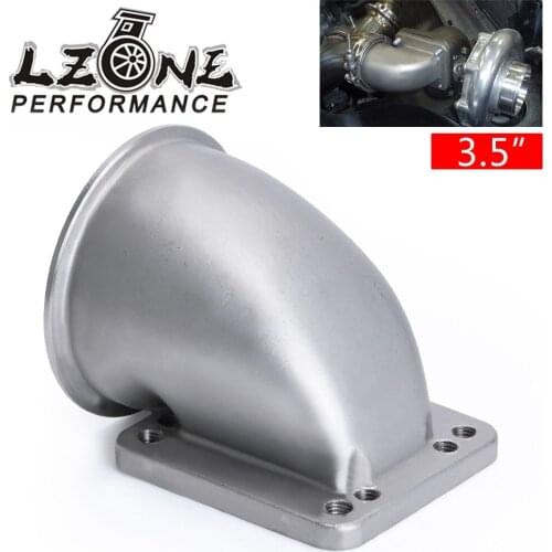 2.5" 3.0" 3.5" V band 90 Degree Cast Turbo Elbow Adapter Flange 304 Stainless Steel For T3 T4 Turbocharger With Gasket