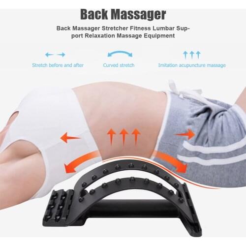 Back Massager Stretcher Equipment Muscle Relax Back Posture Corrector Lumbar Support Spinal Pain Relieve Massager