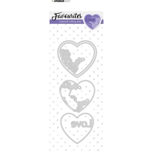 AliliArts Metal Cutting Dies heart layer diy Scrapbooking Photo Album Decorative Embossing PaperCard Crafts Die