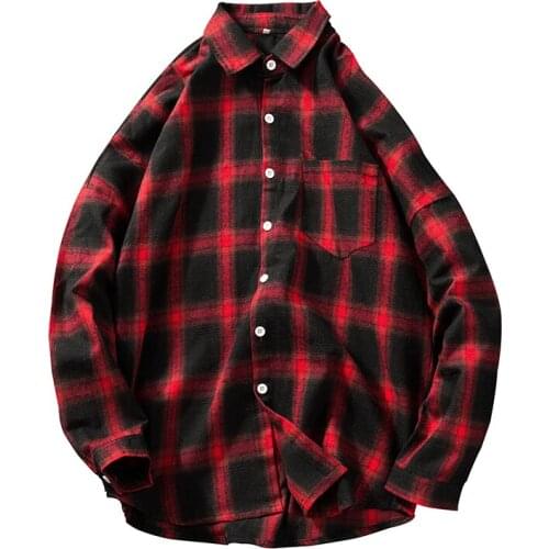 Mens 100% Cotton Casual Plaid Shirts Pocket Long Sleeve Slim Fit Comfortable Brushed Flannel Shirt Leisure Styles Tops Shirt