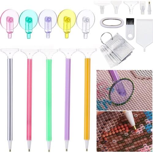 5D Diamond Painting Tool Kits Replacement Point Drill Pens Tip Heads DIY Accessories Quick Tool with Storage Bag Crafts Supplies