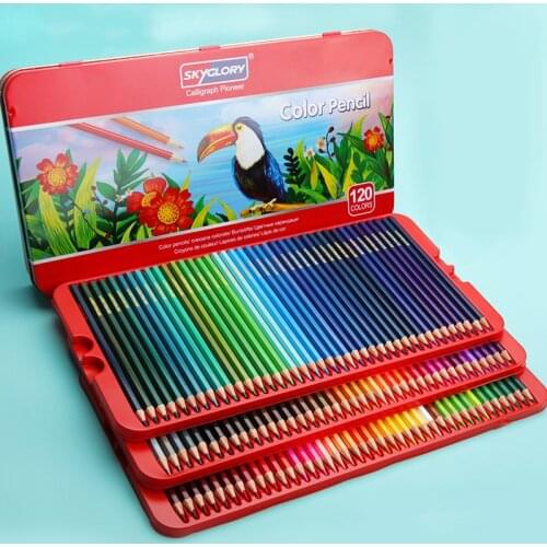 Special oily color lead for art 24/36/72 colors professional drawing students beginners colored pencil brush set school supplies