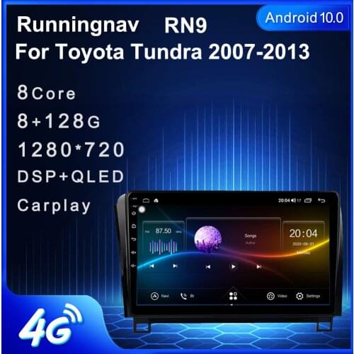 Runningnav For Toyota Tundra 2007-2013 Sequoia 2008-2018 Android Car Radio Multimedia Video Player Navigation GPS