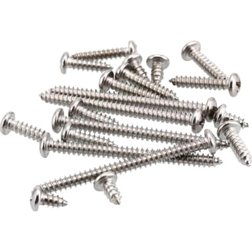 M1 M1.2 M1.4 M1.7 M2 M2.2 M2.6 M3 304 stainless steel self tapping screw round head phillips Pan screws