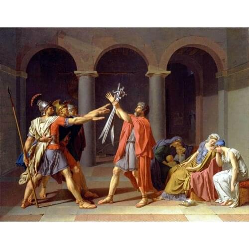Jacques Louis David Oath of the Horatii Art Film Print Silk Poster Home Wall Decor 24x36inch