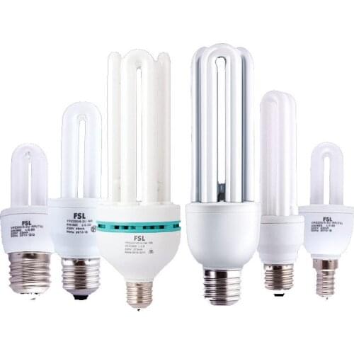 Lighting E27 large screw mouth 2U type 4U type light white light spiral 3U three primary color lighting bulb