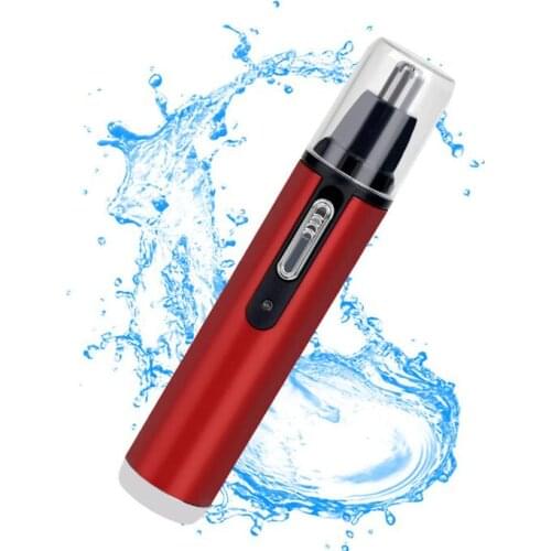 Quiet rechargeable electric small bottom noise male and female nostril and ear hair shaving double blade cleaning trimmer J06