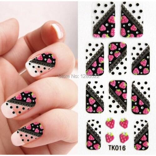 High Quality 4sheet/lot Women Floral 3D Art Nails Stickers Rainestone Manicure Nail Tips Tools Decoration 20 Models Choose