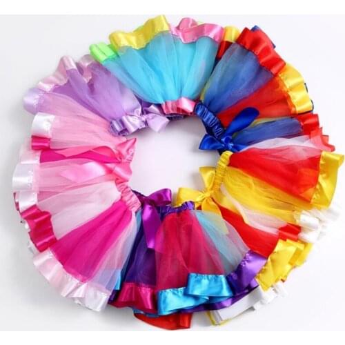 1-9Y dance skirt fluffy ballet tutu skirt girl polychromatic kids skirt baby faldas girls saias skirt for child robe tutu fille