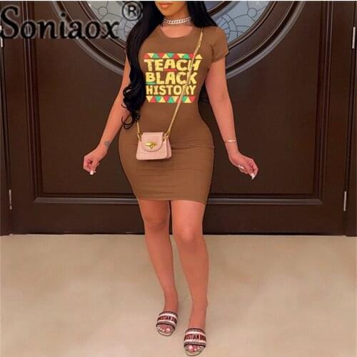 2021 Woman New Summer Mini Dress Letters Printed Ladies Sexy O Neck Vestidos Casual Short Sleeve Slim Fit Fashion Short Dresses