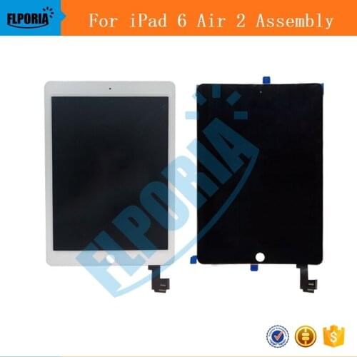 LCD Digitizer Assembly For iPad Air 2 LCD Display Screen Digitizer A1567 A1566 For iPad 6 LCD Replacement Parts For iPad 2