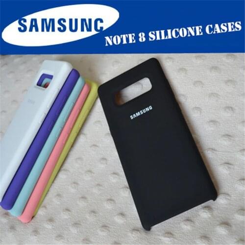 100% Original FOR Samsung Silicone Cover Case for Samsung Galaxy Note 8 N9500 N950F 7 colour Anti-Wear Protection