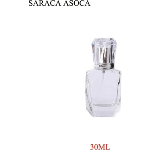 30ml Perfume Bottle Crystal Diamond Cap Portable Sub-bottling Transparent Empty Bottle High-end Glass Bottle 10Pcs/Lot