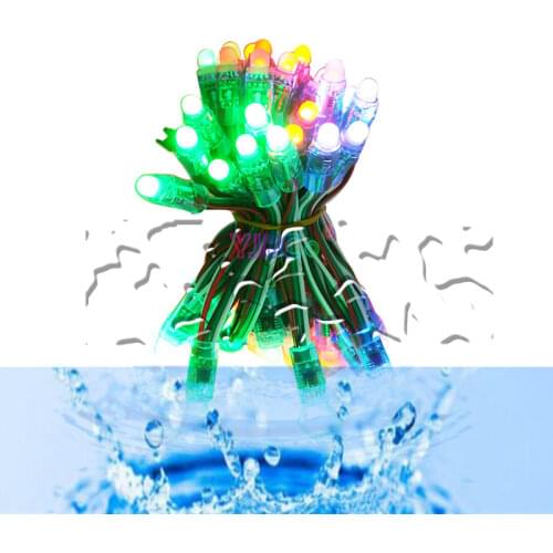 50pcs DC 5V 12mm Full Color WS2811 LED Pixel Light Module IP68 waterproof RGB color 2811 1903 IC Digital LED christmas Light