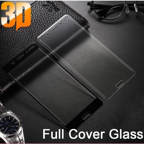 9H 3D Tempered Glass for Nokia 6 3 8 5 LCD Hard Curved Full Screen Protector Coverage for Nokia 6 5 3 8 2017 Protective Film