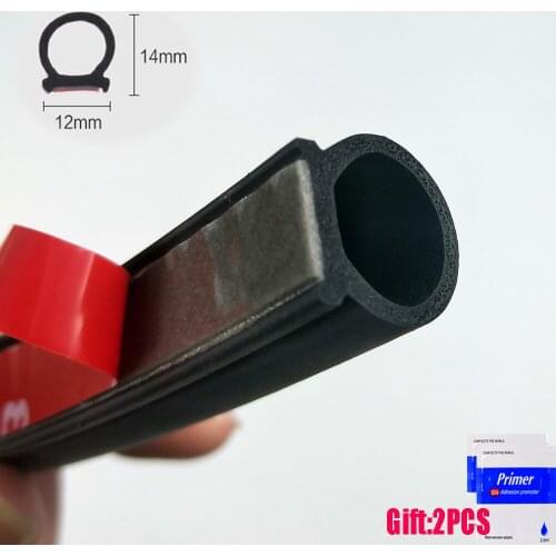 10M Car Door Seal Strips Sticker D Shape Weatherstrip Rubber Seals Sound Insulation Sealing Automobiles Interior Accessories