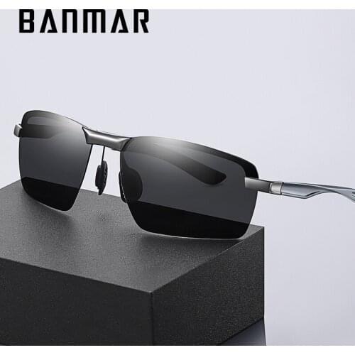 BANMAR Aluminum Square Men/Women Polarized Coating Mirror Sun GlassesEyewear Sunglasses For Men