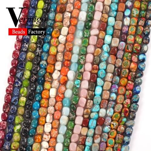 52pcs Natural Stone Beads7*5mm Irregular Amazonite Pink Opal Shoushan Sea Sediment Jaspers Beads for Jewelry Making Braceles 15"
