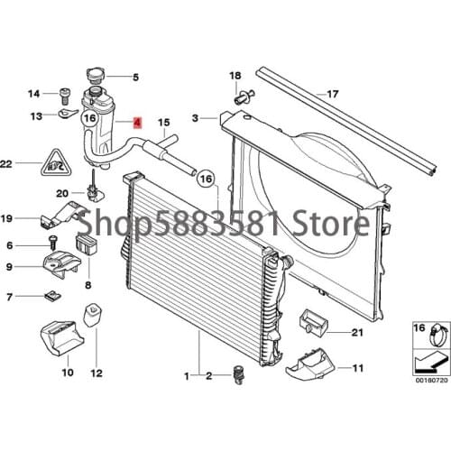 CAR water bottle bm wE31 840Ci 840i 850CSi 850Ci M70 850Ci M73 840Ci E38 730i 730iL 735i 735iL Engine auxiliary water bottle