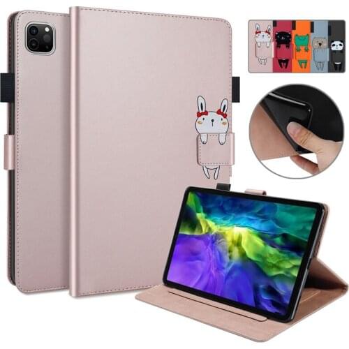 For iPad Pro 11 Case 2021 2020 Kawaii Cartoon Flip Stand Wallet Cover Tablet Funda For iPad Pro 11 2020 Case Coque