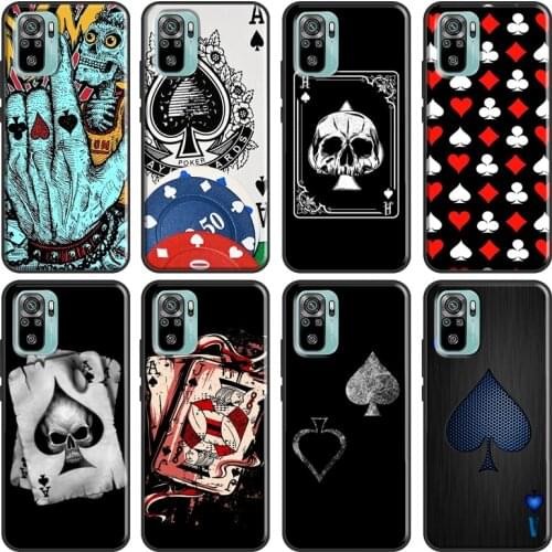Ace of Spades Poker For Xiaomi Redmi Note 9 8 Pro 8T 9S 7 6 K40 10 Pro Case For Redmi 9A 8A 7A 9T 9C 9 Coque