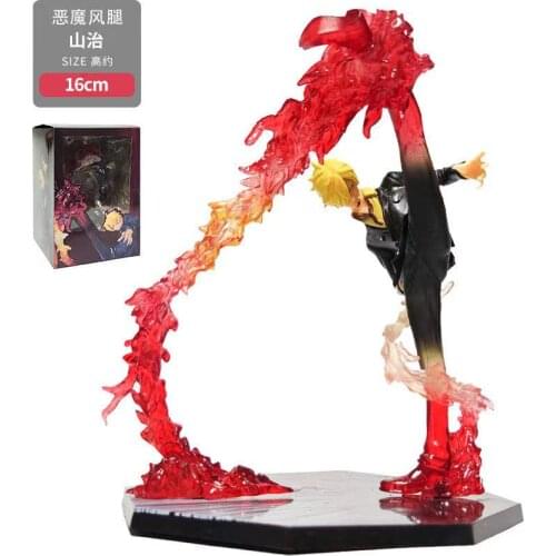 Black Leg Sanji Fire Battle Ver PVC Action Figure Vinsmoke Sanji Collection Model Toy