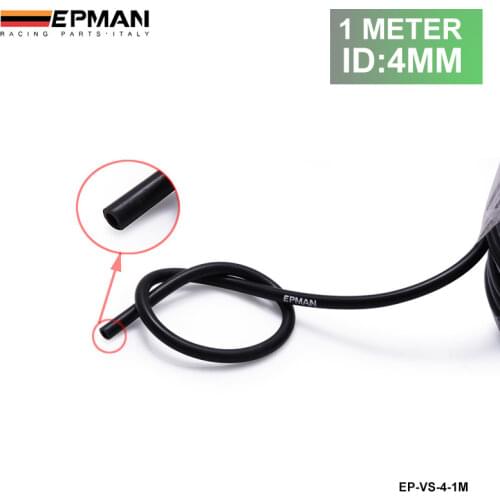 Black ID:4mm Silicone Vacuum Hose Pipe High Performance Tubing-1meter For BMW E39 5 series Facelift EP-VS-4-1M