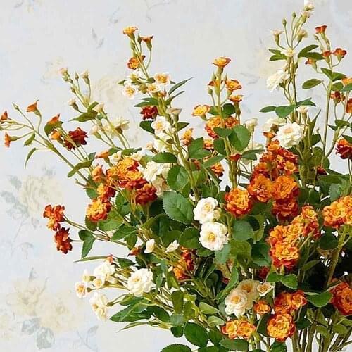 Artificial Rose Peony Flowers White Red Pink Yellow Champagne Orange Color Silk Flowers for Weddin Photography Home Decoration