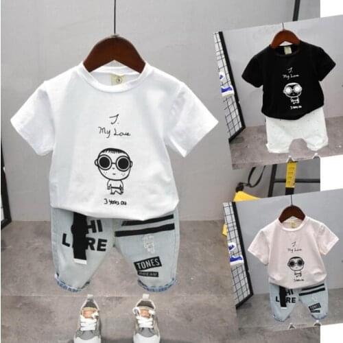 Boy Set 2-7Years Kids Baby Boys Tops T-shirt Camo Pants 2PCS Outfits Set baby Kids Set Cotton T-shit + Short Pants
