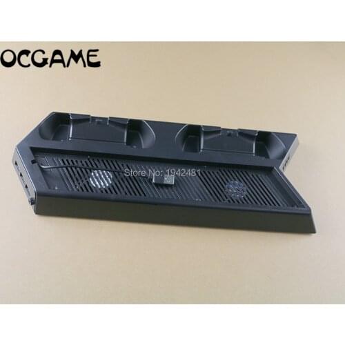 OCGAME For PS4 Pro PlayStation 4 Pro Console Vertical Stand Mount Dock Holder for PS4 Pro Cooling Fan W/ Dual Charging Dock