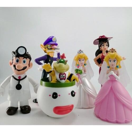 Super Mario doll doll hand-made ornaments Mario Brothers cartoon game character Luigi Yoshi Bowser Wario Peach birthday gifts