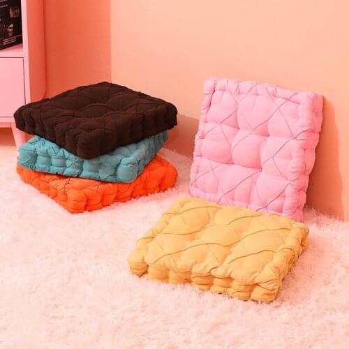 Square Stool Cushions Cotton Office Chair Protective Mat Solid Seat Pad Buttocks Chair Sofa Seat Cushion Backrest Pillow