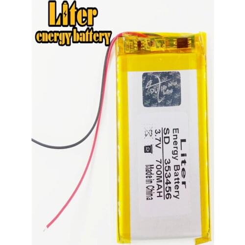 353456 3.7V 700mah Lithium polymer Battery with Protection Board For Bluetooth GSP Digital Products