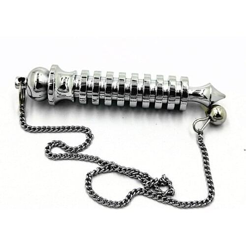 Metal Pendulum Pendulos Divination Pendulums for Dowsing Spiral Cone Antique Gold Silver Color Pyramid Pendule Reiki