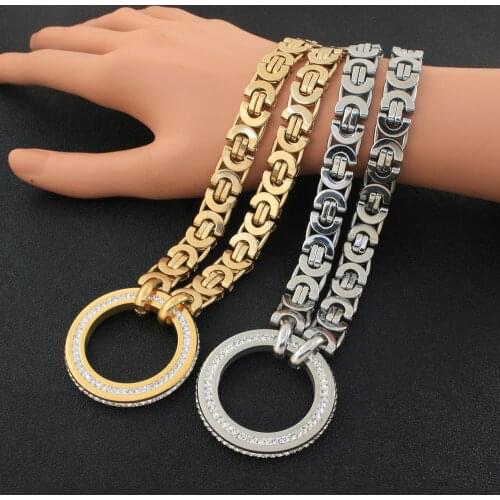 Free Shipping Fashion Stainless Steel Jewelry For Woman Man Big Heart Crystal Chain Necklace High Quality NBJZCFC-2