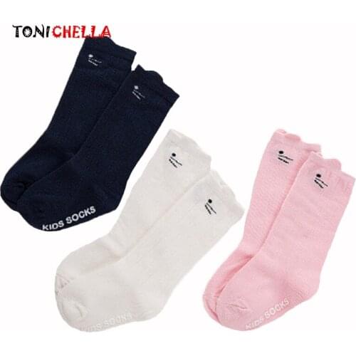 Cartoon Cat Baby Socks With Lovely Ears Anti-Slip Cotton Cute Cartoon Pattern Infant Toddler Unisex Kids Knee Socks CL5246