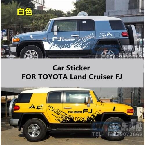 New car sticker FOR TOYOTA Land Cruiser FJ body appearance decoration modified sticker Cruiser FJ door sport off-road sticker