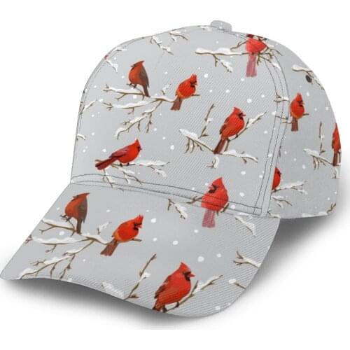CINESSD 2020 New Baseball Cap Fishing Caps Men Outdoor Hunting Hat Hiking Hat Winter Birds Retro Background