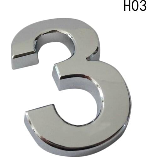 New 5cm House Door Address Number Digits Numeral Plate Plaque Sign Room Gate Badge Sticker With Self-adhesive Sticker