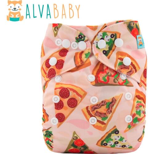 New Arrival! Alvababy Diapers Reusable One Size Fits All Cloth Baby Nappy For Babies 3-15kg with Microfiber Insert